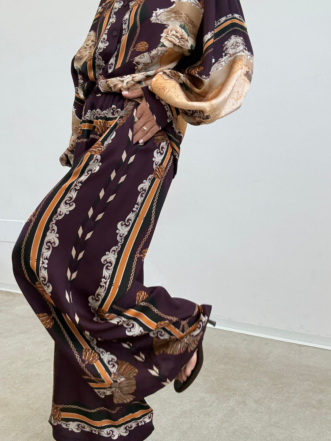 PANTALONE NATALIA FANTASIA MELANZANA
