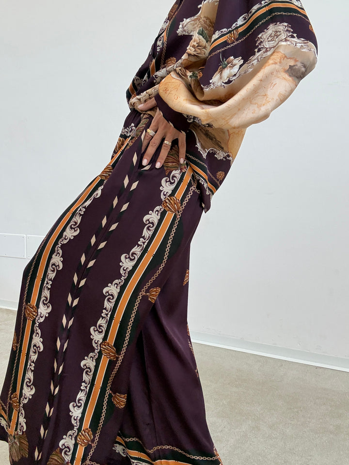 PANTALONE NATALIA FANTASIA MELANZANA