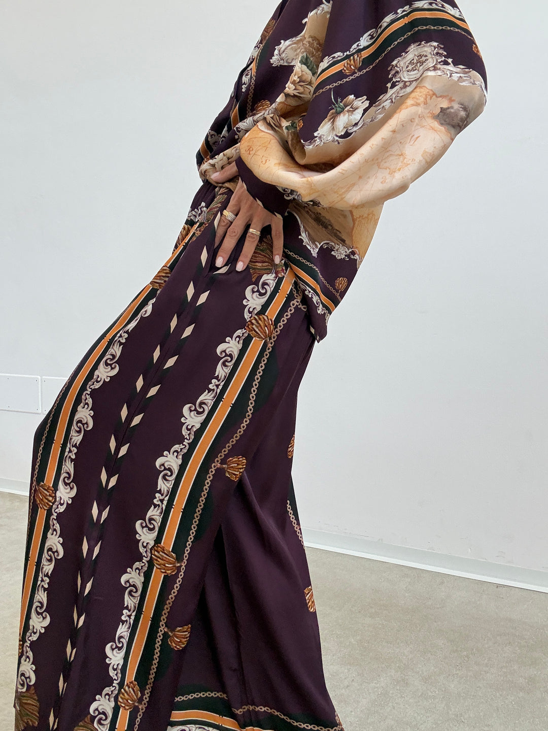 PANTALONE NATALIA FANTASIA MELANZANA