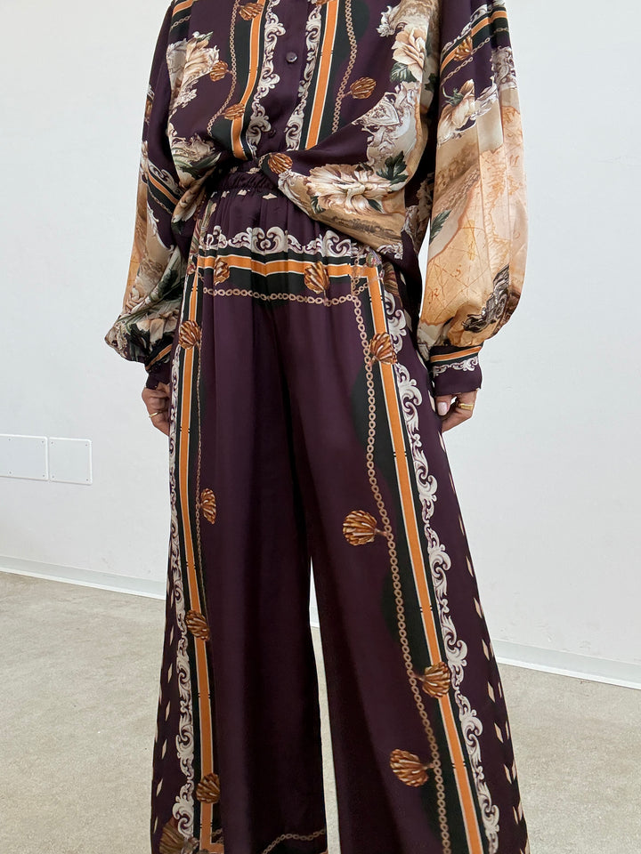 PANTALONE NATALIA FANTASIA MELANZANA