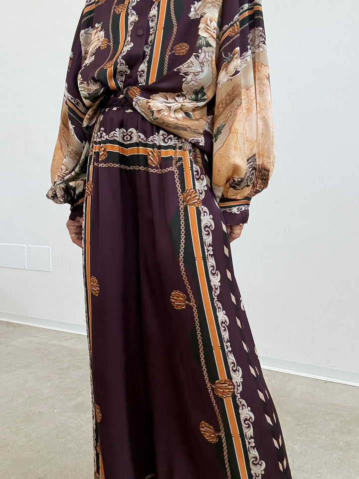 PANTALONE NATALIA FANTASIA MELANZANA