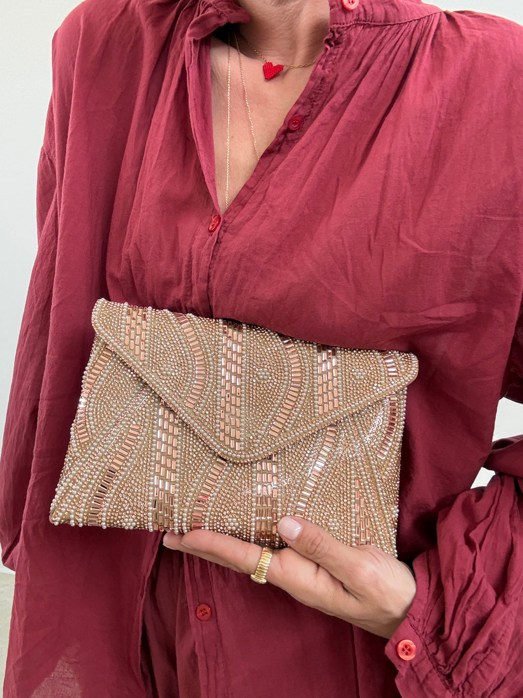 POCHETTE BUSTA ROSE GOLD