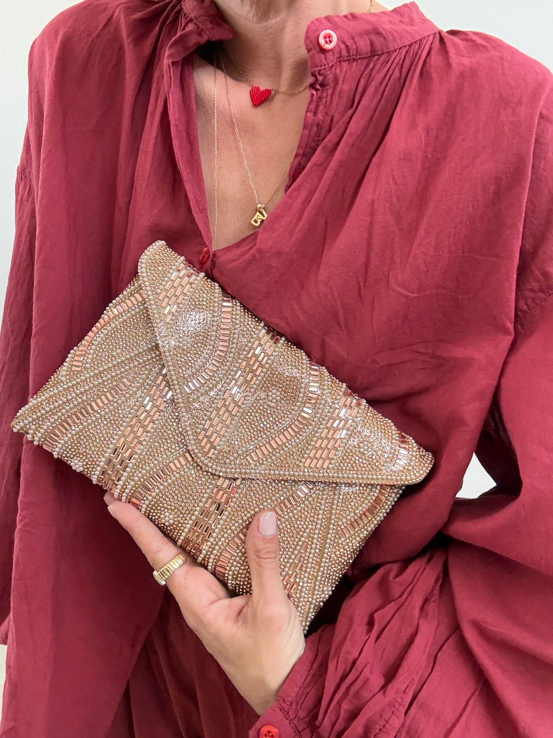 POCHETTE BUSTA ROSE GOLD