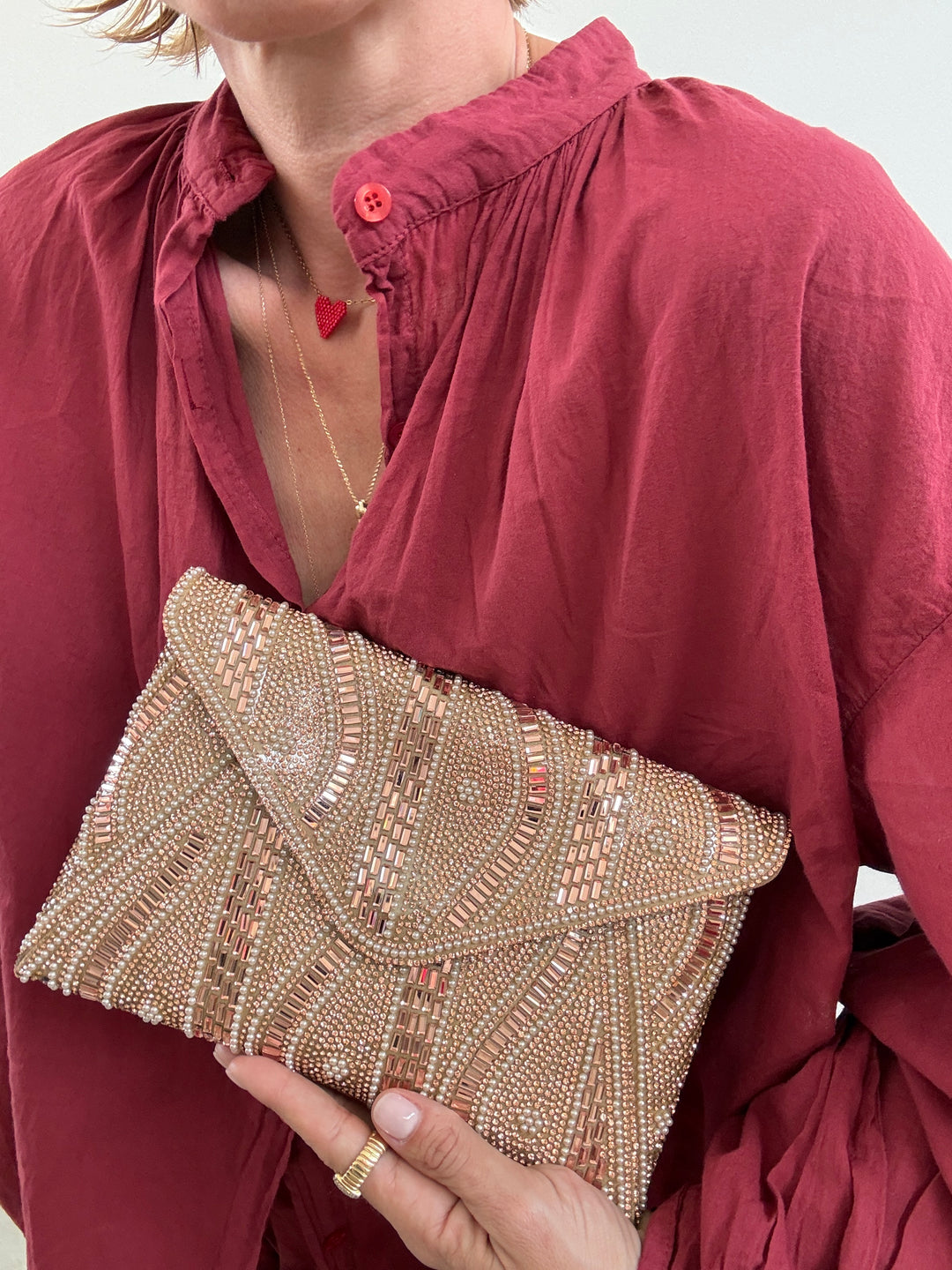 POCHETTE BUSTA ROSE GOLD