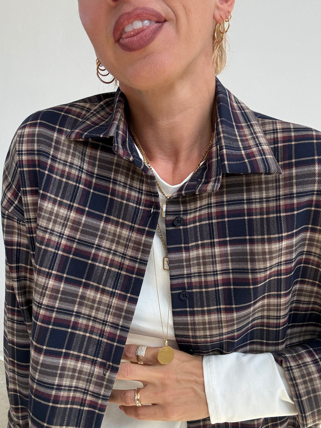 CAMICIA MIRTA CHECK BLU/VINO
