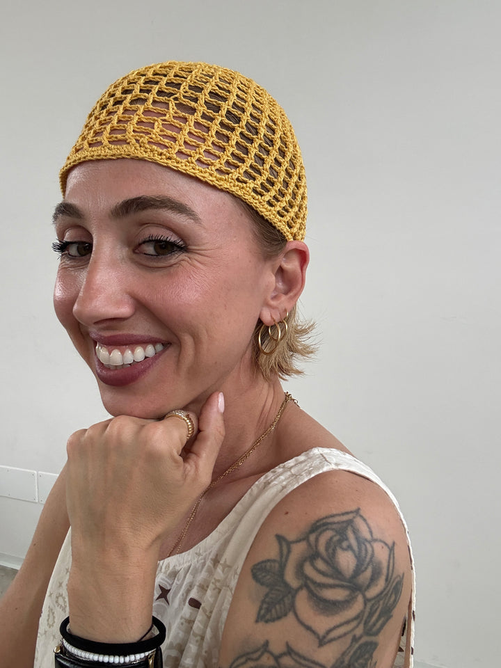 CAPPELLO UNCINETTO OCRA