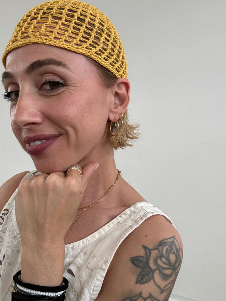 CAPPELLO UNCINETTO OCRA
