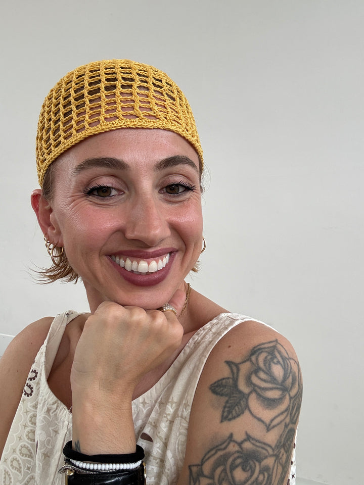 CAPPELLO UNCINETTO OCRA