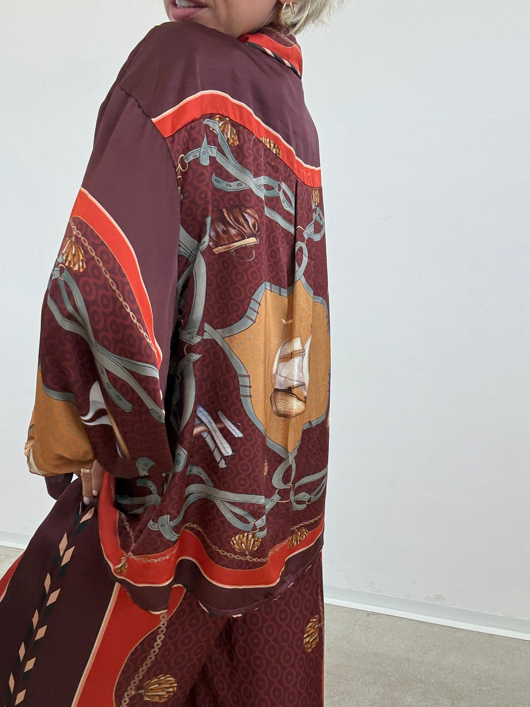 CAMICIA NATALIA FANTASIA BORGOGNA