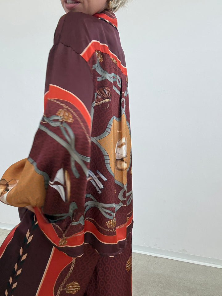 CAMICIA NATALIA FANTASIA BORGOGNA