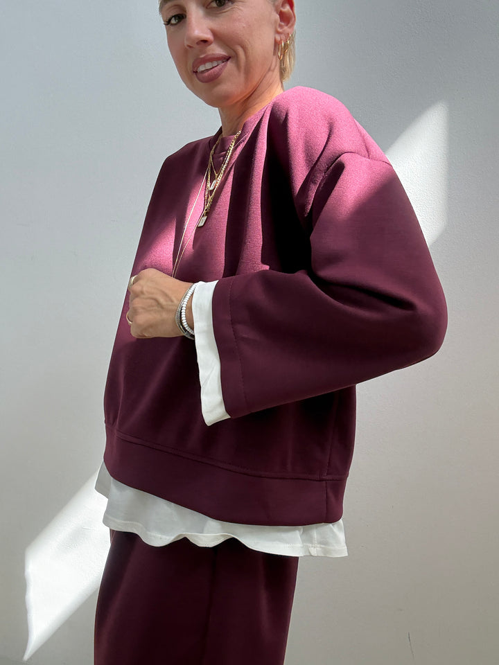 SET GIULIA NEOPRENE BORGOGNA