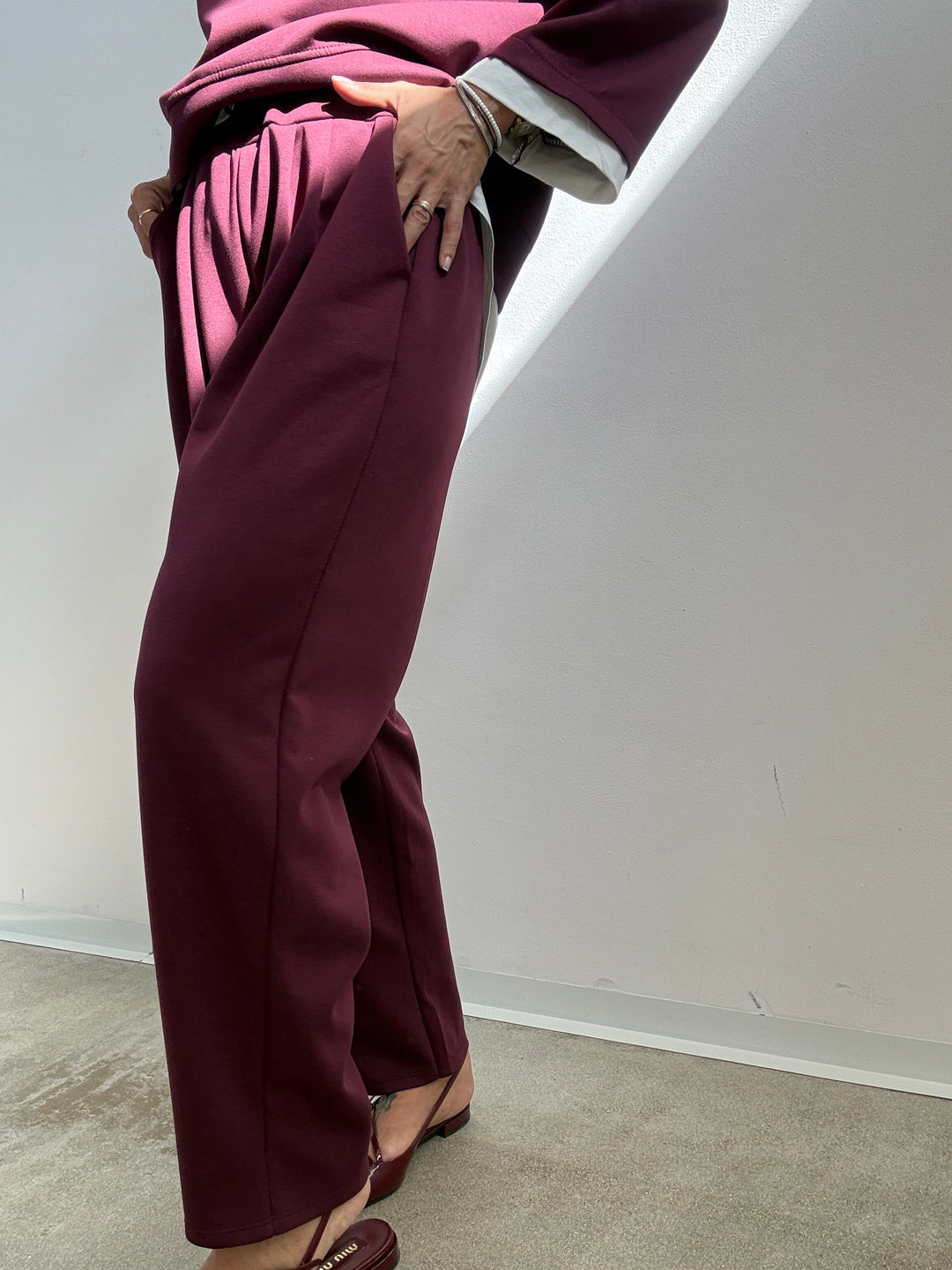 SET GIULIA NEOPRENE BORGOGNA