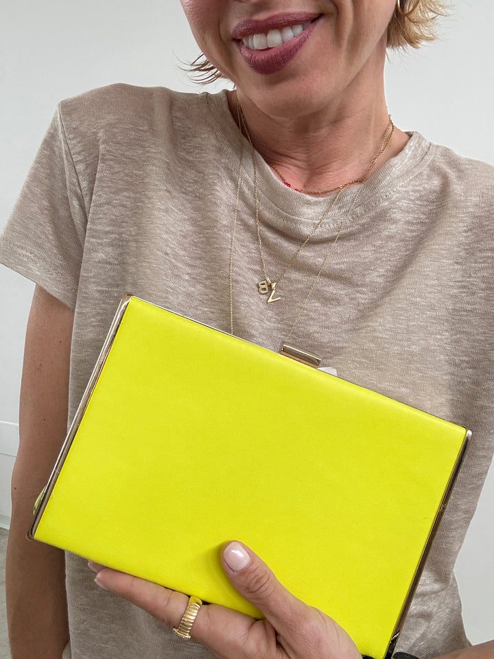CLUTCH RETTANGOLO LIME