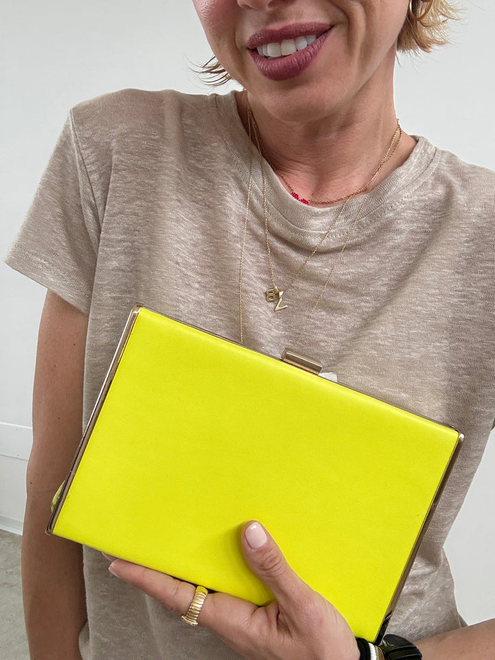 CLUTCH RETTANGOLO LIME
