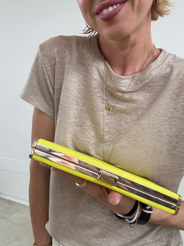 CLUTCH RETTANGOLO LIME