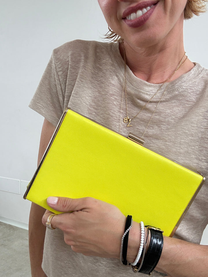CLUTCH RETTANGOLO LIME