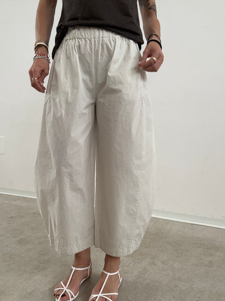 PANTA GISELLA COTONE GESSO