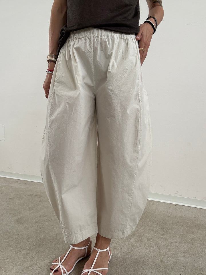 PANTA GISELLA COTONE GESSO