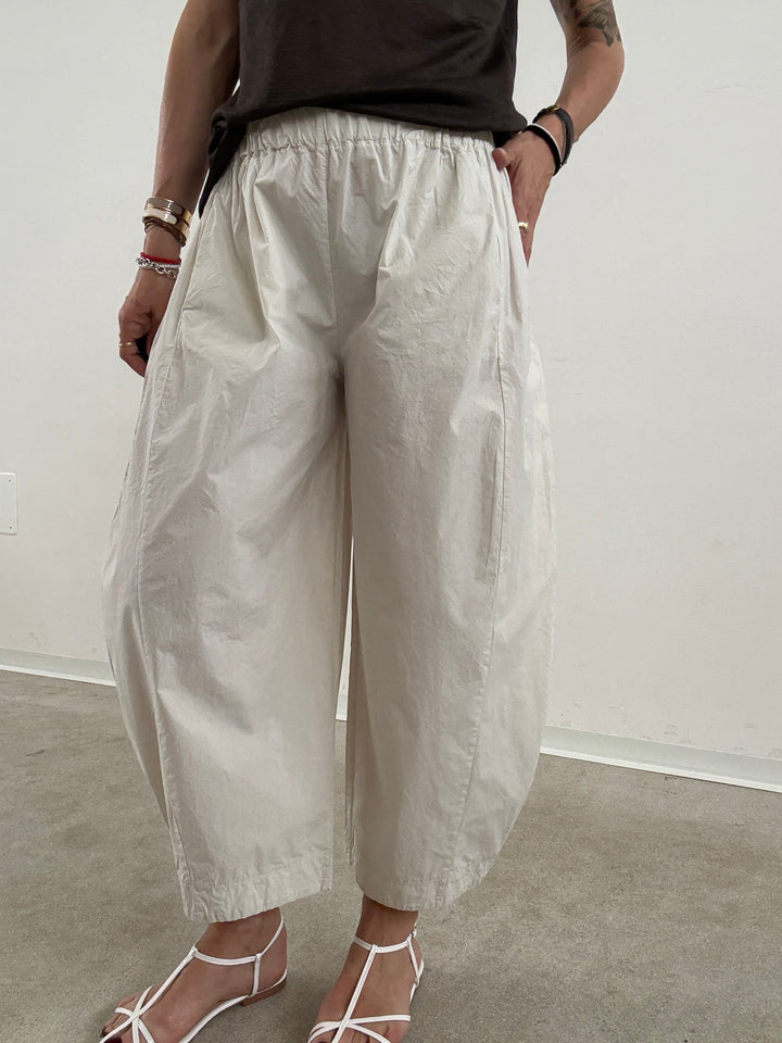 PANTA GISELLA COTONE GESSO