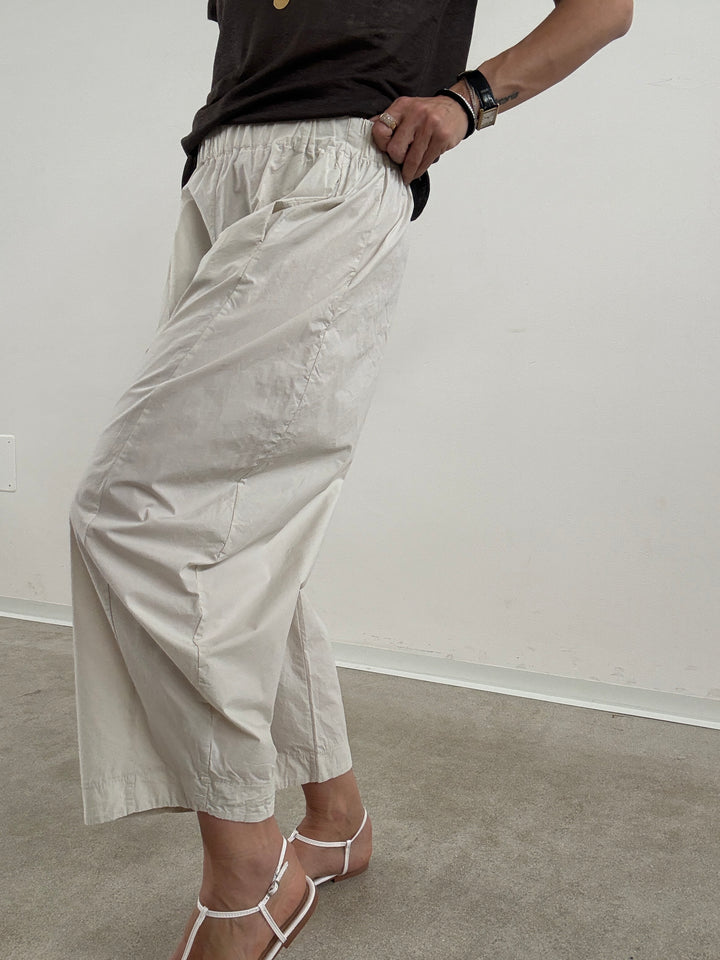 PANTA GISELLA COTONE GESSO