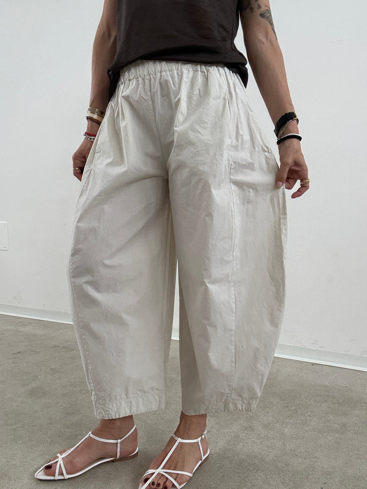 PANTA GISELLA COTONE GESSO