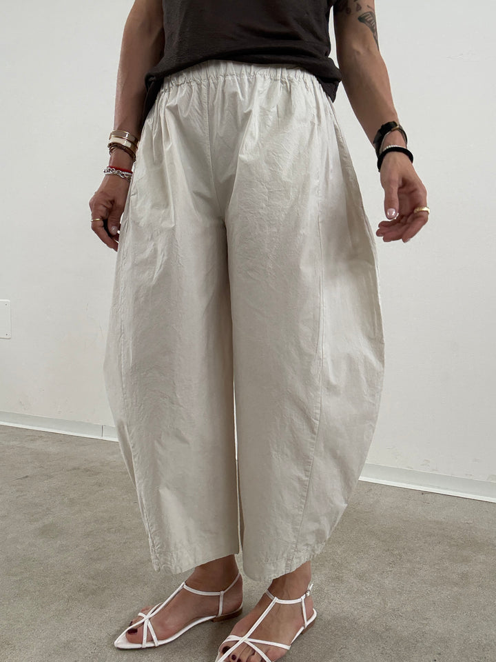 PANTA GISELLA COTONE GESSO