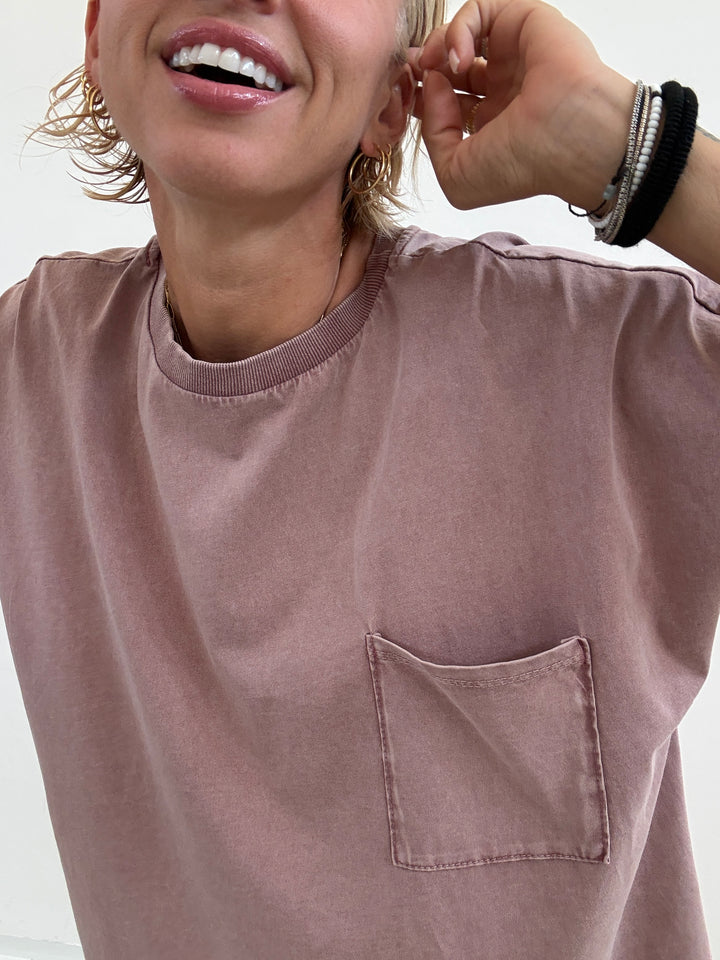 TSHIRT SCATOLA STONE VINO