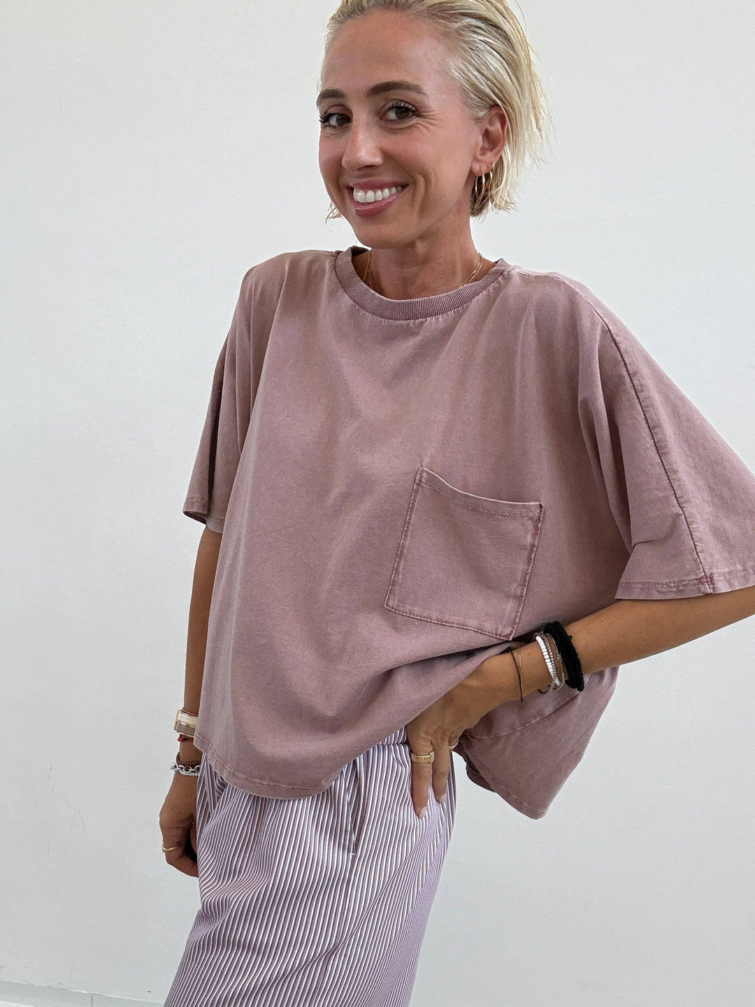 TSHIRT SCATOLA STONE VINO