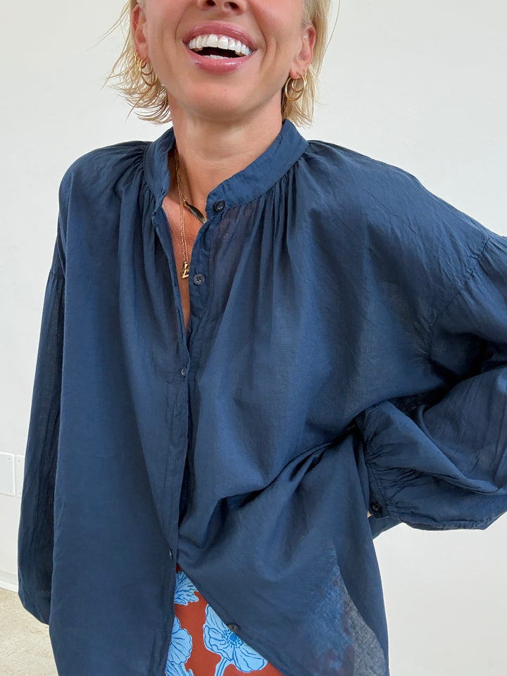 CAMICIA MUSSOLA BLU