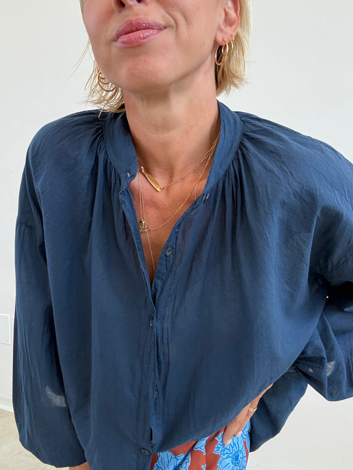 CAMICIA MUSSOLA BLU