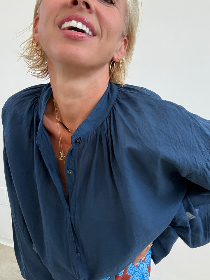 CAMICIA MUSSOLA BLU