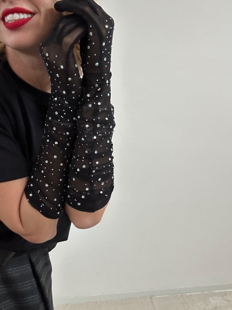 GUANTI TULLE STRASS NERO;GUANTI TULLE STRASS NERO;GUANTI TULLE STRASS NERO;GUANTI TULLE STRASS NERO;GUANTI TULLE STRASS NERO