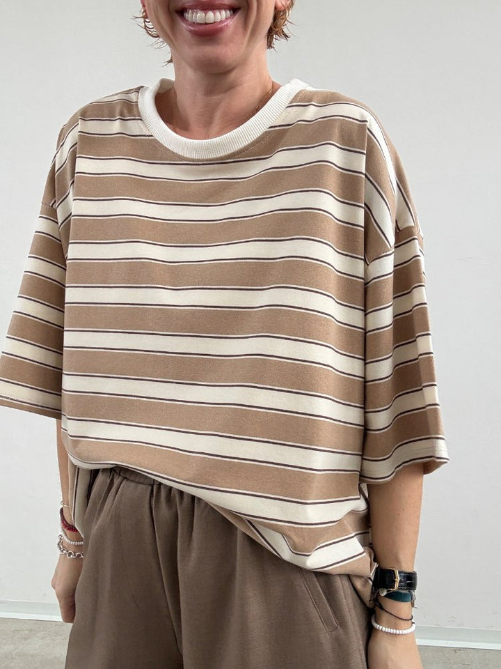 TSHIRT EMILIA RIGHE BEIGE/PANNA;TSHIRT EMILIA RIGHE BEIGE/PANNA;TSHIRT EMILIA RIGHE BEIGE/PANNA;TSHIRT EMILIA RIGHE BEIGE/PANNA;TSHIRT EMILIA RIGHE BEIGE/PANNA;TSHIRT EMILIA RIGHE BEIGE/PANNA