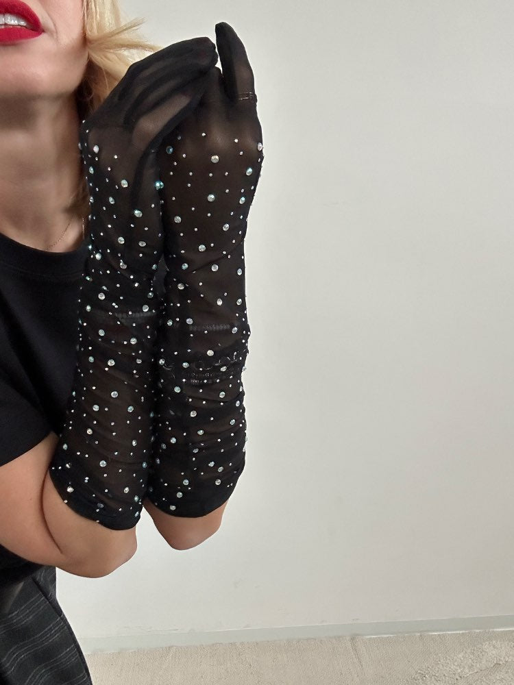 GUANTI TULLE STRASS NERO;GUANTI TULLE STRASS NERO;GUANTI TULLE STRASS NERO;GUANTI TULLE STRASS NERO;GUANTI TULLE STRASS NERO