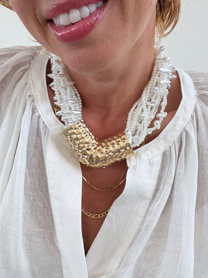 COLLANA PERLE ORO MARTELLATO;COLLANA PERLE ORO MARTELLATO;COLLANA PERLE ORO MARTELLATO;COLLANA PERLE ORO MARTELLATO