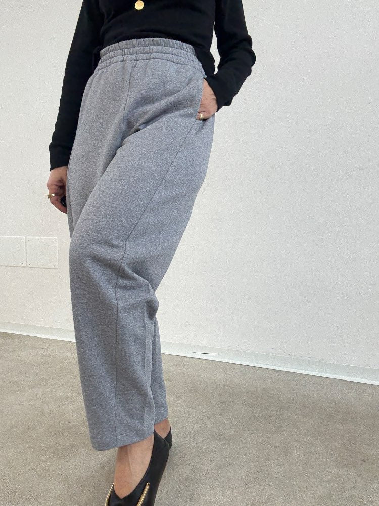 PANTALONE ZELDA FELPA GRIGIO MELANGE